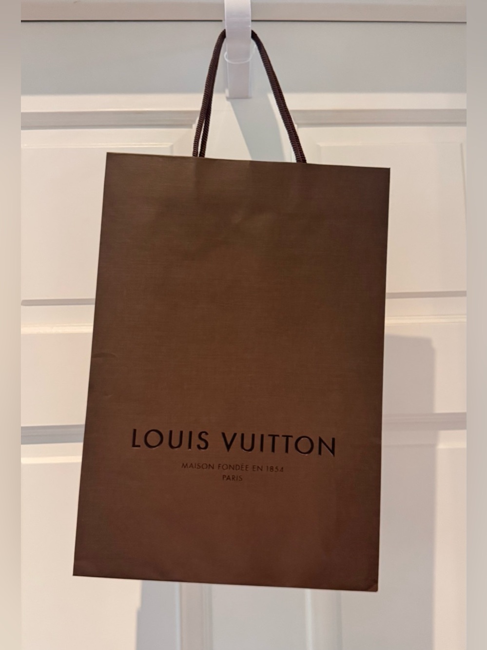 Louis Vuitton Vintage Brown Paper Shopping Bag – Medium 14” x 9.75”
